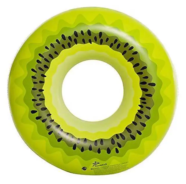 Alt view image 5 of 7 - Giant Kiwi Pool Party Float Inflatable Pool Floats Tube Rafts with Fast Valves Summer Beach Swimming Pool Lounge Decorations Toys for Adults & Kids