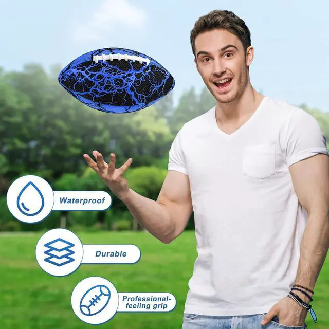 Alt view image 4 of 7 - Waterproof Football Pool Toys - Strong Grip Soft Football for All-Weather Play Pool Games Beach Toys Water Footballs Outdoor Sports Toy Christmas Birthday Gifts for Kids Boys Teens Adults