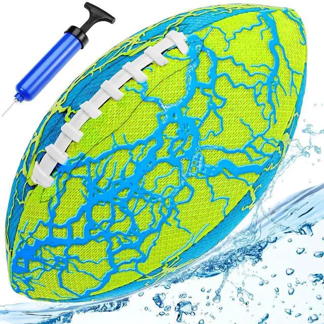 Main image of Waterproof Football Pool Toys - Strong Grip Soft Football for All-Weather Play Pool Games Beach Toys Water Footballs Outdoor Sports Toy Christmas Birthday Gifts for Kids Boys Teens Adults