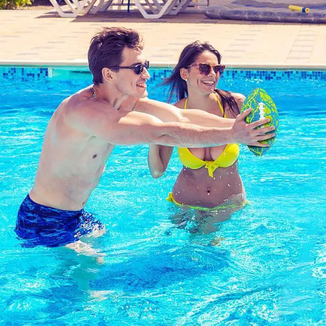 Alt view image 4 of 6 - Waterproof Football Pool Toys - Strong Grip Soft Football for All-Weather Play Pool Games Beach Toys Water Footballs Outdoor Sports Toy Christmas Birthday Gifts for Kids Boys Teens Adults