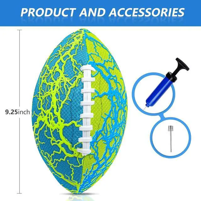 Alt view image 6 of 6 - Waterproof Football Pool Toys - Strong Grip Soft Football for All-Weather Play Pool Games Beach Toys Water Footballs Outdoor Sports Toy Christmas Birthday Gifts for Kids Boys Teens Adults