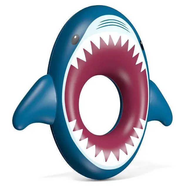 Alt view image 3 of 7 - Inflatable Shark Pool Float Shark Floaties and Jasonwell Beer Pong Pool Float