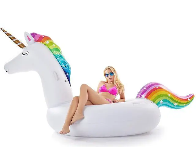 Alt view image 4 of 7 - Giant Inflatable Unicorn Pool Float and and Electric Air Pump