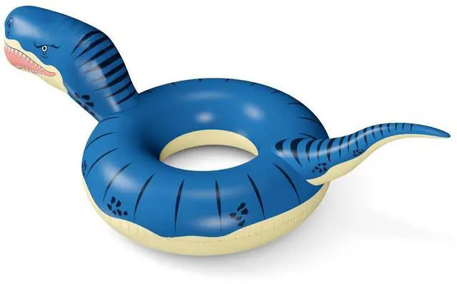 Alt view image 5 of 7 - Inflatable Dinosaur Pool Float Tube and Jasonwell Electric Air Pump