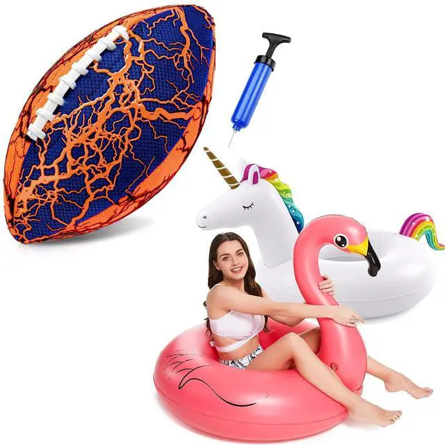 Main image of Pool Beach Water Football - Waterproof Football Strong Grip Inflatable Unicorn Flamingo Pool Floats
