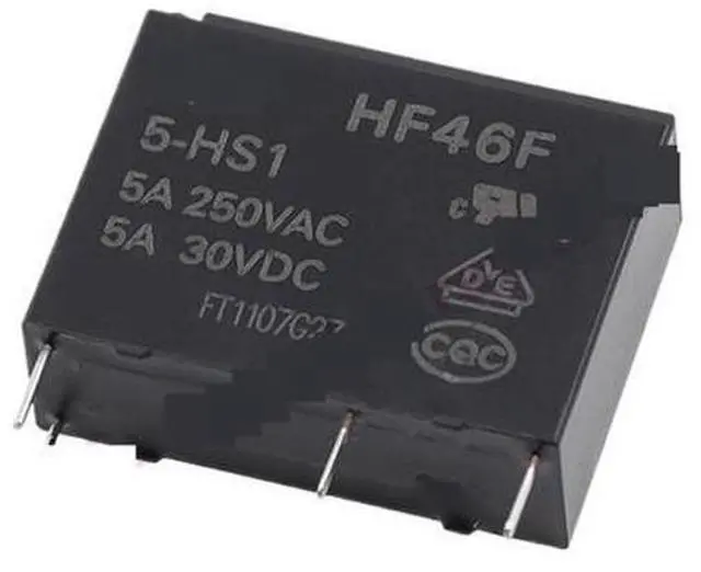 Main image of 5PCS HF46F -5-HS1 HF46F-G-12-HS1 HF46F-G-24-HS1 4PIN DC 5V 12V 24V Relay G 12 HS1 HF46F-G-12-HS1T(HF46F(Relay Base))
