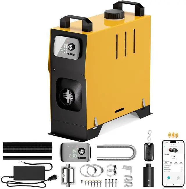 Main image of 8KW Diesel Heater, Portable Diesel Air Heater, All in One Fast Heating with LCD Control, Automatic Altitude Adjustment, for Vehicles and Outdoors