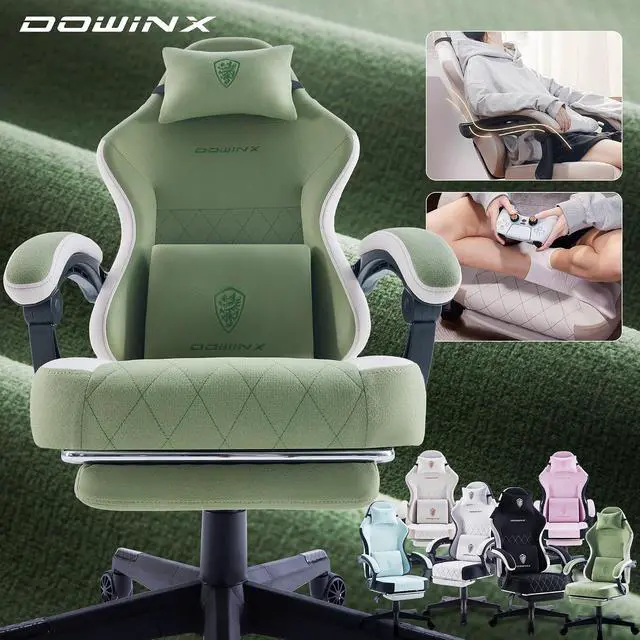 Alt view image 6 of 7 - Gaming Chair with Footrest, Gaming Chair Big and Tall for Heavy People, Gamer Chair for Adult with Massage