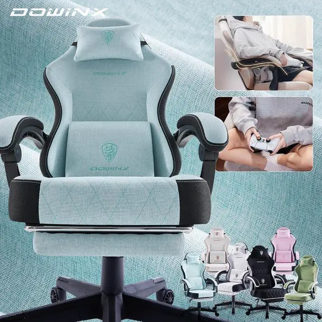 Alt view image 7 of 7 - Gaming Chair with Footrest, Gaming Chair Big and Tall for Heavy People, Gamer Chair for Adult with Massage