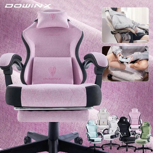 Alt view image 5 of 7 - Gaming Chair with Footrest, Gaming Chair Big and Tall for Heavy People, Gamer Chair for Adult with Massage