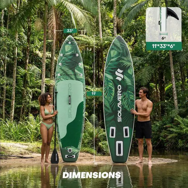 Alt view image 2 of 7 - Stand Up Paddle Board, 11 Inflatable SUP Supports 500LB - Wide Stable Board with Non-Slip EVA Deck for Adults & Youth of All Skill Levels