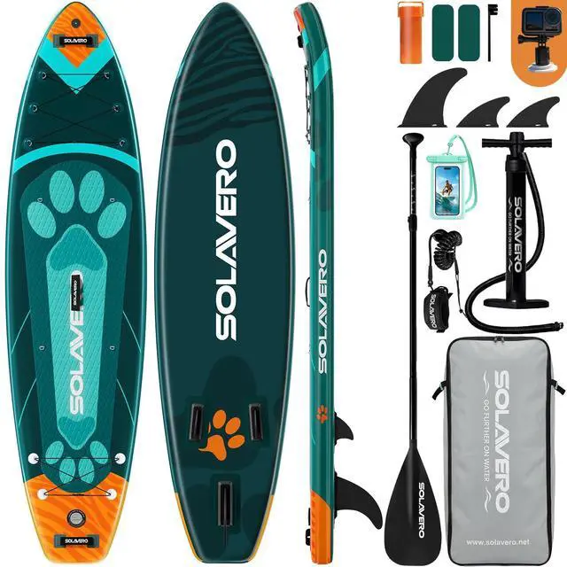 Main image of 11'6" Inflatable Stand Up Paddle Board Supports 550 lbs - Extra Wide Stable Design with Non-Slip EVA Deck, SUP with Premium Accessories for Adults & Youth for Lake River Ocean