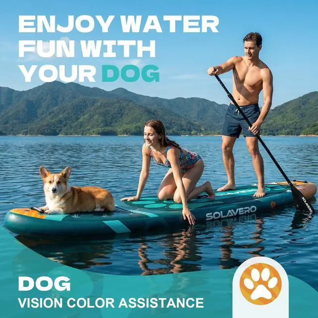 Alt view image 5 of 7 - 11'6" Inflatable Stand Up Paddle Board Supports 550 lbs - Extra Wide Stable Design with Non-Slip EVA Deck, SUP with Premium Accessories for Adults & Youth for Lake River Ocean
