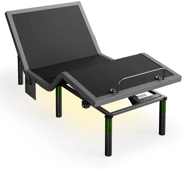 Main image of Twin XL Adjustable Bed Base Frame, 4 Ports USB A&C Adjustable Bed Base with Under-Bed Nightlight, 3 Minutes Fast Assembly, Wireless Remote Control Adjustable Bed with 4 Height Options
