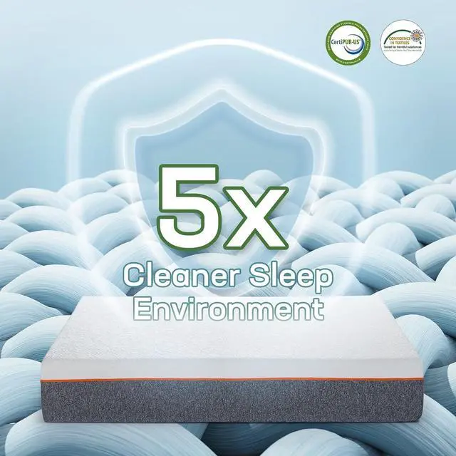 Alt view image 5 of 7 - Queen Size Mattress, 10-inch Gel Memory Foam, Medium-Firm Mattresses in a Box for Pressure Relief & Support, Breathable Cooling Queen Mattress with Zippered Cover
