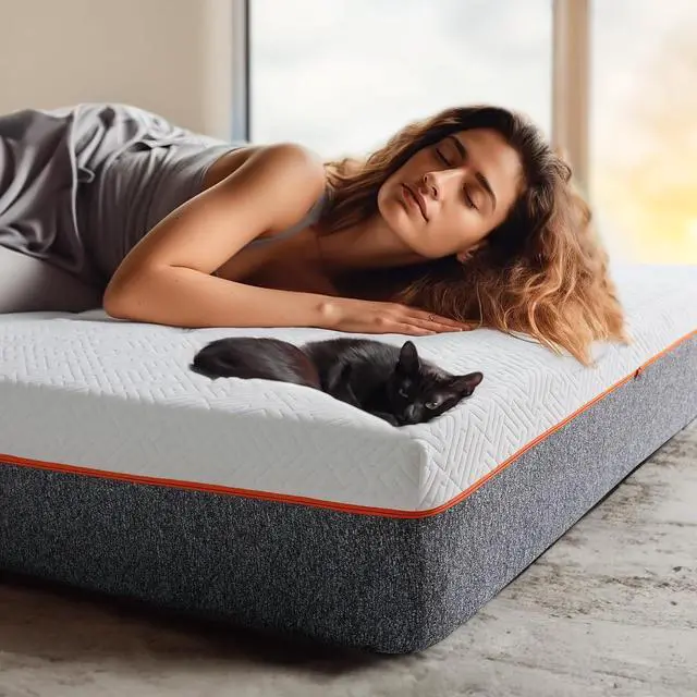 Alt view image 6 of 7 - Queen Size Mattress, 10-inch Gel Memory Foam, Medium-Firm Mattresses in a Box for Pressure Relief & Support, Breathable Cooling Queen Mattress with Zippered Cover