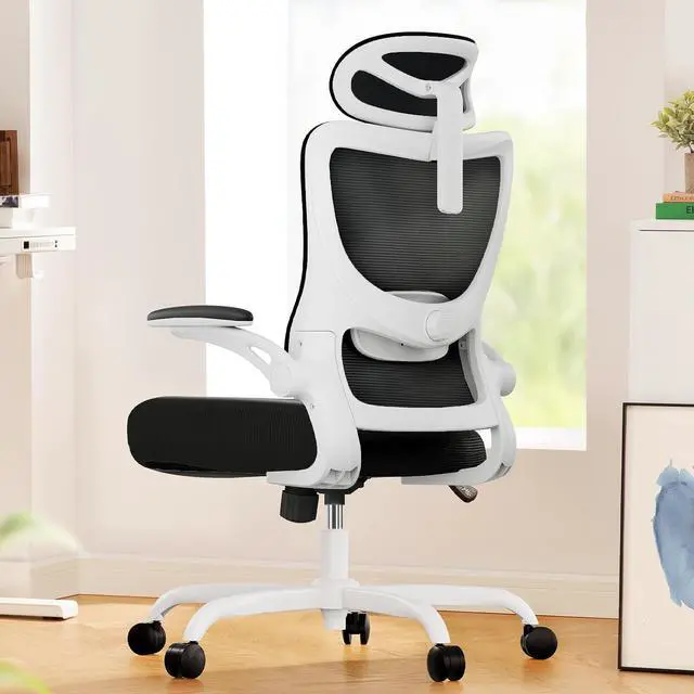 Main image of Ergonomic Office Chair: Office Desk Chair with High Back Mesh and Adjustable Lumbar Support Rolling Work Swivel Task Chairs with Wheel 3D Armrests and Headrest