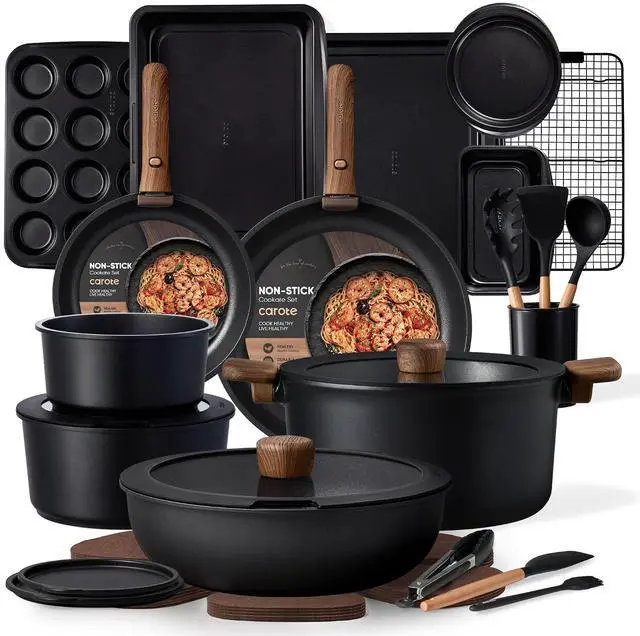 Main image of 31pcs Nonstick Pots and Pans Set with Baking Pans Set, Cookware Sets with Detachable Handle, Kitchen Cooking Set - Camping Cookware, Dishwasher & Oven Safe, Induction Compatible