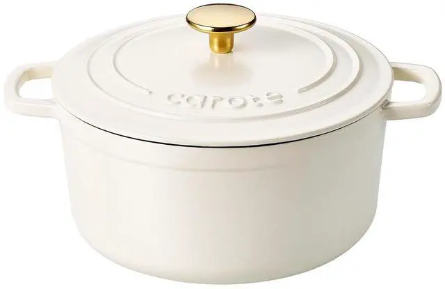 Main image of Enameled Cast Iron Dutch Oven Pot with Lid, 4 QT Dutch Ovens, Heavy-Duty Cast Iron Pot for Sourdough Bread Baking, Braising, Stews, Roasting, Healthy & Non-Toxic, Dual Handles, All Stovetop Compatible