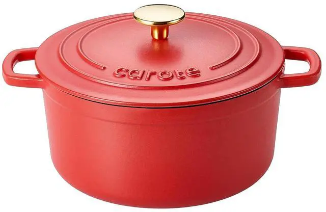 Main image of Enameled Cast Iron Dutch Oven Pot with Lid, 4 QT Dutch Ovens, Heavy-Duty Cast Iron Pot for Sourdough Bread Baking, Braising, Stews, Roasting, Healthy & Non-Toxic, Dual Handles, All Stovetop Compatible