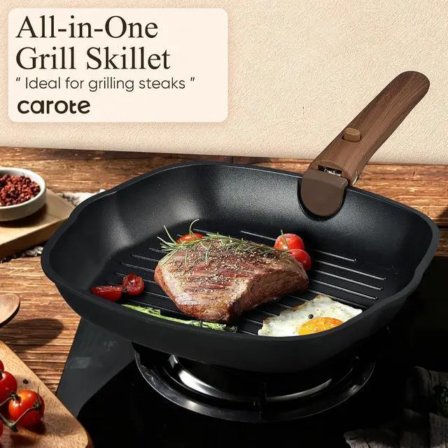 Alt view image 6 of 7 - 23pcs Pots and Pans Set Non Stick with Detachable Handle, Nonstick Cookware Sets, Kitchen Cooking Set - Camping Cookware, Oven/Dishwasher Safe, Induction Compatible