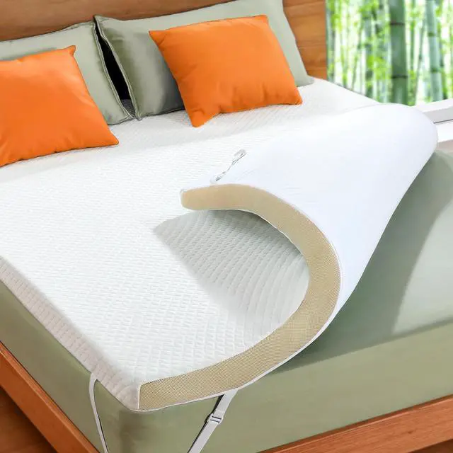 Main image of Full Size Memory Foam Mattress Topper, 3 Inch Cooling Gel Infused with Soft Cover, CertiPUR-US® and Oeko-TEX® Certified, Sofa, RV, Camping