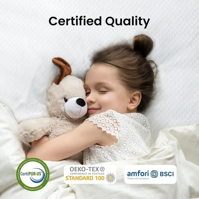 Alt view image 6 of 7 - Queen Size Memory Foam Mattress Topper, 3 Inch Cooling Gel Infused Mattress Topper with Soft Cover, CertiPUR-US and Oeko-TEX Certified, Suitable for Sofa, RV, Camping