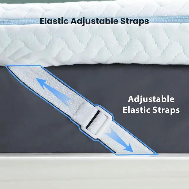 Alt view image 7 of 7 - 4 inch Non-Slip Design Gel Memory Foam Mattress Topper with Removable & Washable Cover for Cooling Sleep,Pressure Relief,CertiPUR-US Certified - King