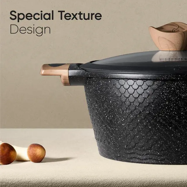 Alt view image 4 of 7 - 39PCS Pots and Pans Set Non Stick, Cookware Set Pots and Pans Induction Cook Ware, Nonstick Kitchen Cooking, PFOA Free, Black