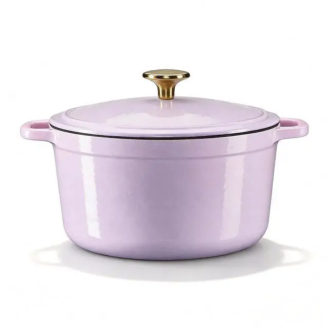 Main image of 5QT Enameled Cast Iron Dutch Oven Pot with Lid, Heavy-Duty Dutch Ovens for Sourdough Bread Baking, Braising, Roasting, Dual Handles, Healthy & Non-Toxic, All Stovetop Compatible, Oven Safe up to 500°
