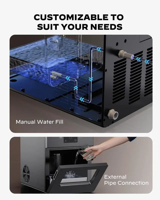 Alt view image 4 of 7 - 2.4 Sphere Ice Maker Countertop, Clear Ice Ball Maker Machine with Crystal Sphere & Rapid Sphere Technology, 3 pcs in 40 Mins, 100 pcs/Day, Self-Cleaning Ice Maker Ideal for Whiskey