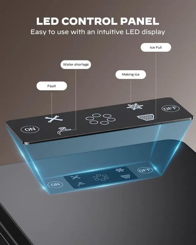 Alt view image 7 of 7 - 2.4 Sphere Ice Maker Countertop, Clear Ice Ball Maker Machine with Crystal Sphere & Rapid Sphere Technology, 3 pcs in 40 Mins, 100 pcs/Day, Self-Cleaning Ice Maker Ideal for Whiskey