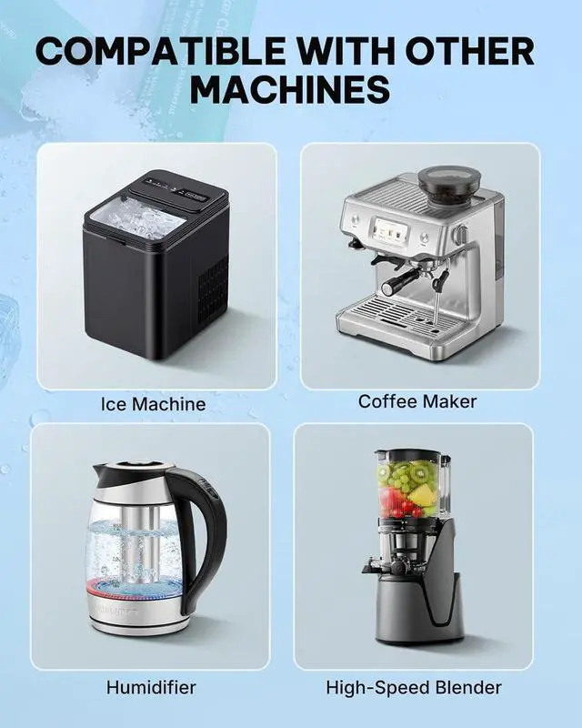 Alt view image 4 of 7 - Ice Maker Cleaner & Descaler | Fast Dissolving, Safe | 100% Pure Citric Acid Descaler Powder, 4 Individually Packaged Pouches, Compatible with All Ice Makers & Coffee Machines