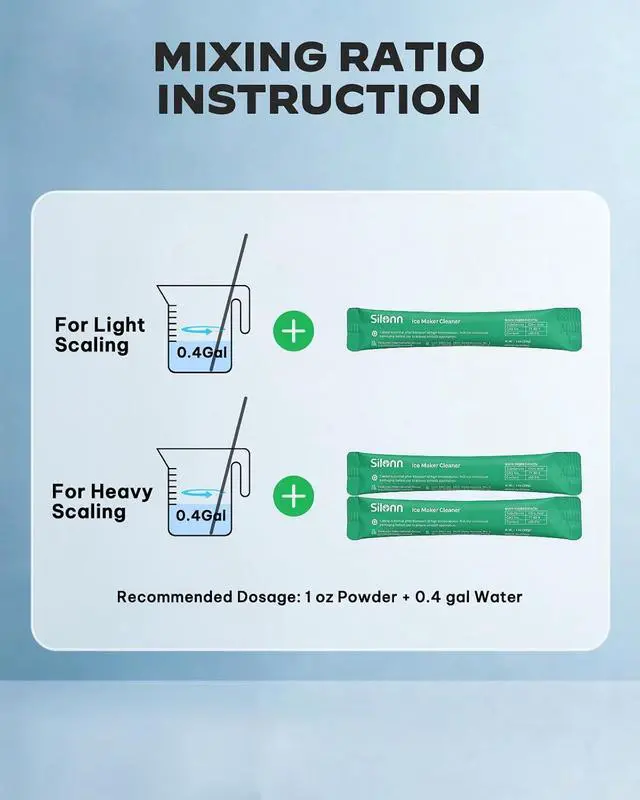 Alt view image 7 of 7 - Ice Maker Cleaner & Descaler | Fast Dissolving, Safe | 100% Pure Citric Acid Descaler Powder, 4 Individually Packaged Pouches, Compatible with All Ice Makers & Coffee Machines