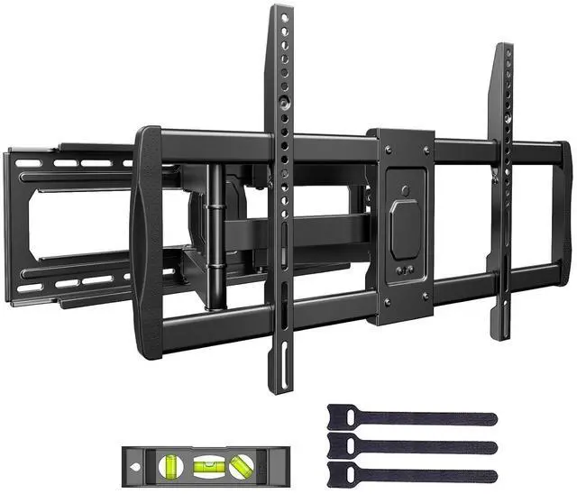 Main image of Full Motion TV Wall Mount Bracket, Swivel Articulating TV Mount, Fits for 50-90 inch 4K Flat Curved TVs, Holds up to 150 lbs, Max 800x400mm,Fits 16/18/24 Wood Studs