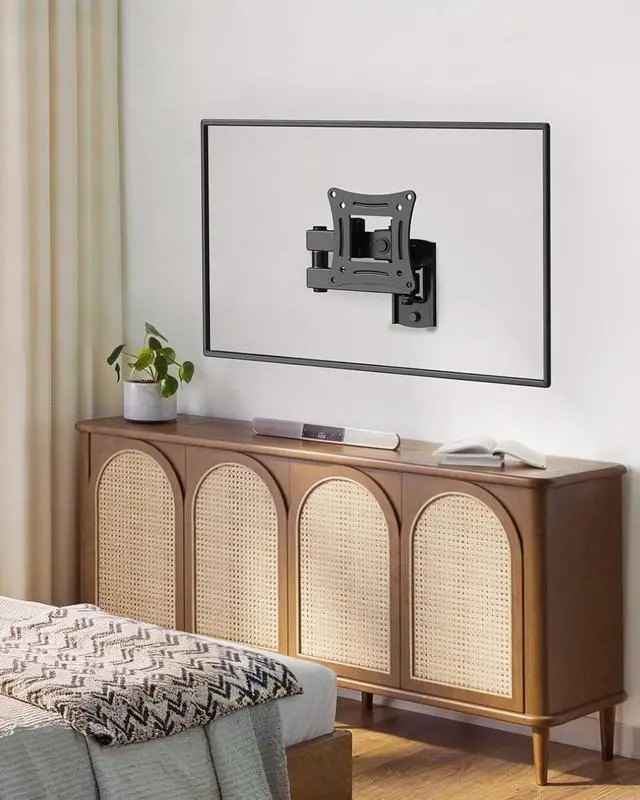 Alt view image 5 of 7 - Full Motion TV Wall Mount Brackets for 13-32 Inch TVs, 360° Rotation TV Mount Great for RV's and Campers Max 100x100mm, Hold up to 33 LBS