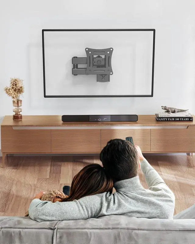 Alt view image 7 of 7 - Full Motion TV Wall Mount Brackets for 13-32 Inch TVs, 360° Rotation TV Mount Great for RV's and Campers Max 100x100mm, Hold up to 33 LBS