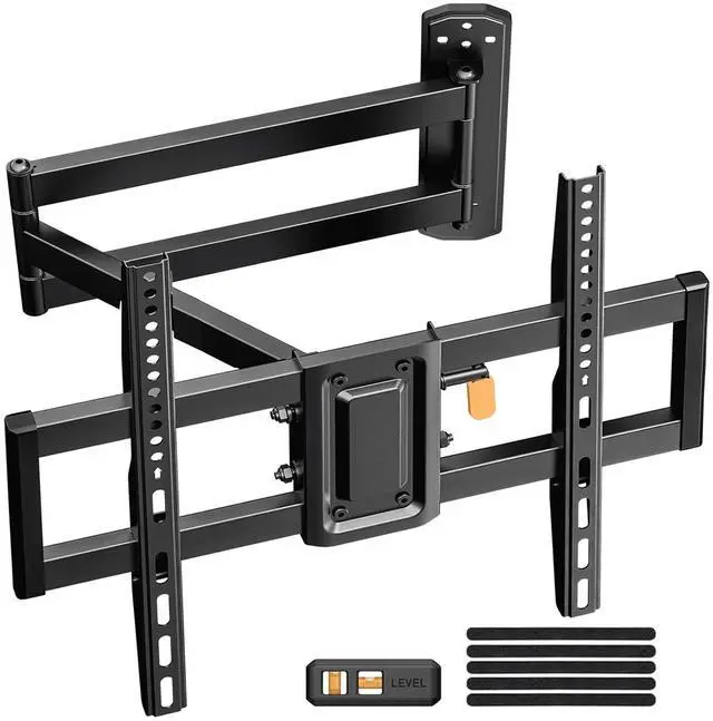 Main image of Full Motion Long Arm TV Wall Mount Bracket for 32-82 Inch TV, Max 600x400mm and 100lbs Corner Articulating TV Wall Mount with 32.37 inch Long Arm Extension, Support Swivel, Tilt, Level Adjus