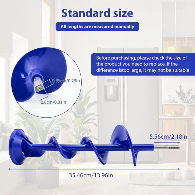 Alt view image 2 of 7 - WR29X43990 ice Bucket Auger Compatible with ge hotpoint etc Refrigerator (Some Models), Replace Number: WR17X10835 WR17X11259 WR17X1199 WR29X42446 4982874 AP7225279 PS17626595 EAP17626595 etc