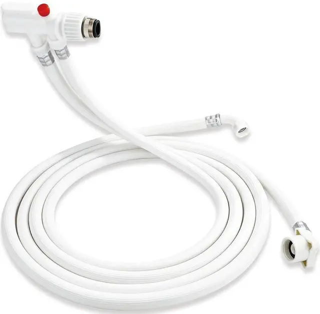 Main image of 8FT Countertop dishwasher fill and drain hose kit, compatible with all major brands, includes faucet adapter