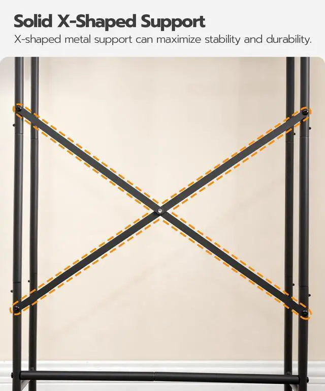 Alt view image 6 of 7 - Over the Toilet Storage, 3-Tier Over Toilet Bathroom Organizer, Freestanding Above Toilet Shelf with Adjustable Feet, Space Saving, Easy Assembly, Rustic Brown and Black BF63TS01
