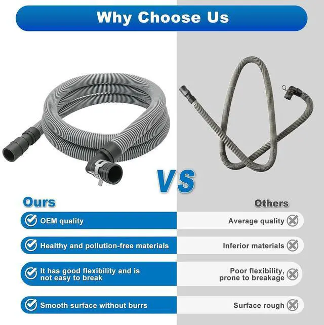 Alt view image 6 of 7 - DD97-00403E (A) Drain Hose Assembly Compatible with samsung DW80K5050U DW80R9950U DW80J3020U DW80R5061U etc Dishwasher (some Models), Replace Number: AP6981640 PS12749174 EAP12749174 PD00069562 etc