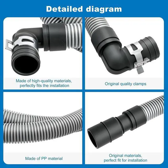 Alt view image 7 of 7 - DD97-00403E (A) Drain Hose Assembly Compatible with samsung DW80K5050U DW80R9950U DW80J3020U DW80R5061U etc Dishwasher (some Models), Replace Number: AP6981640 PS12749174 EAP12749174 PD00069562 etc