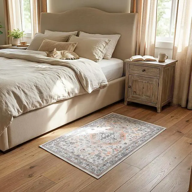 Alt view image 6 of 7 - Jewelry Box, Wooden Jewelry Organizer and 2 x 3 ft Area Rugs Washable Bundle, for Living Room Bedroom Kitchen, BH09JB04-EF01AR01