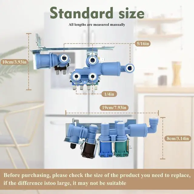 Alt view image 7 of 7 - 242253002 242102201 Refrigerator Water Inlet Valve Compatible with frigidaire electrolux kenmore crosley etc Refrigerators (Some Models), Replace Number: 2689640, AP5669874, PS7321353, EAP7321353 etc