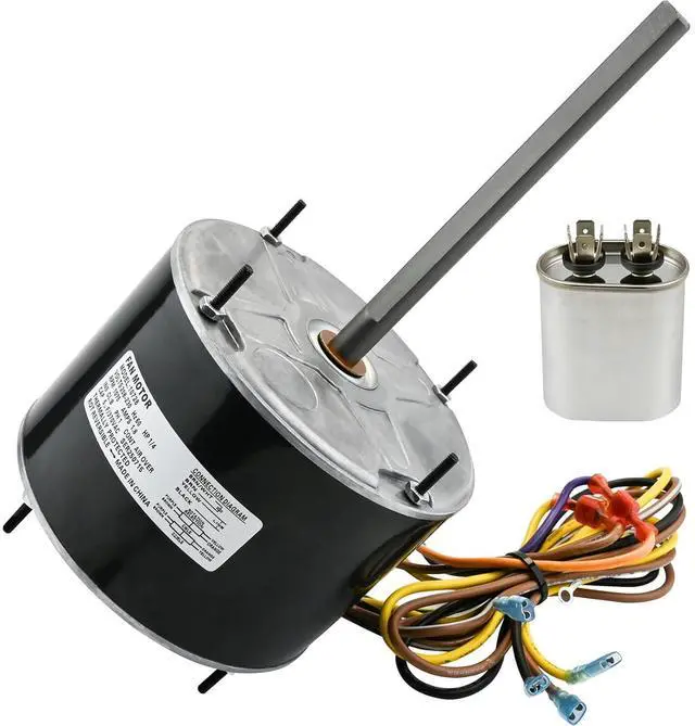 Main image of 10728 Condenser Motor Replacement for Mars 10733, A.O. Smith FSE1026S, Fasco D909/ D749, Genteq 3728, Diversitech-WG840728, W51-14CJA1-02 etc, 1/4 hp, 1075 RPM, 208-230V, 1 Speed, 1-Year Warranty
