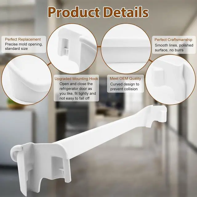 Alt view image 7 of 7 - 240534801 Refrigerator Freezer Door Rack Compatible with Frigidaire, Kenmore, Crosley, White-Westinghouse Refrigerator Door Shelf Bin FRT18B5JM, 253618421 etc, Replace 948953, AP3214632 Door Shelf Bin