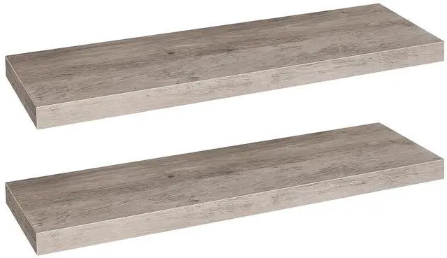 Main image of Floating Shelves for Wall, Wall Mounted Shelf Set of 2, 31.5" Hanging Shelf with Invisible Brackets, for Wall Decor Storage in Bathroom Bedroom Kitchen Living Room Office, Greige BG80BJP201