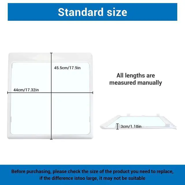 Alt view image 6 of 7 - DA67-02417A Upper Refrigerator Fresh Food Glass Shelf Compatible with samsung RH25H5611SR RS25H5111SG RS25J500DSG RS261MDBP RS261MDRS RS265TDRS RS25H5000SR RS263TDRS RS267TDRS etc Refrigerator