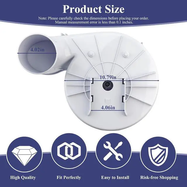 Alt view image 2 of 7 - Upgraded 137552300 Blower Housing, Dryer Blower Wheel and Housing Assembly Compatible with Frigidaire, Electrolux, Kenmore Dryer Blower Wheel Housing
